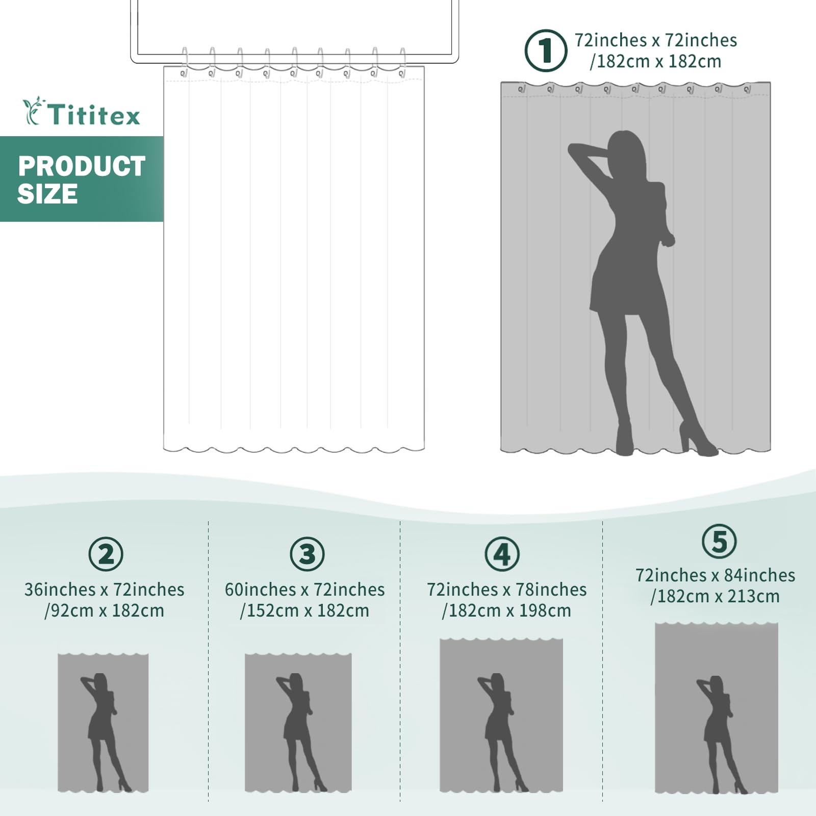 Custom Printed Bath Curtain — custom printed polyester bath curtain detail view