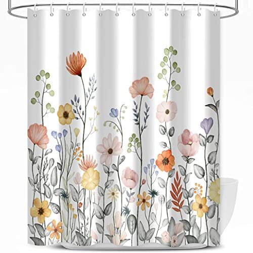 Custom Printed Bath Curtain — custom printed polyester bath curtain detail view