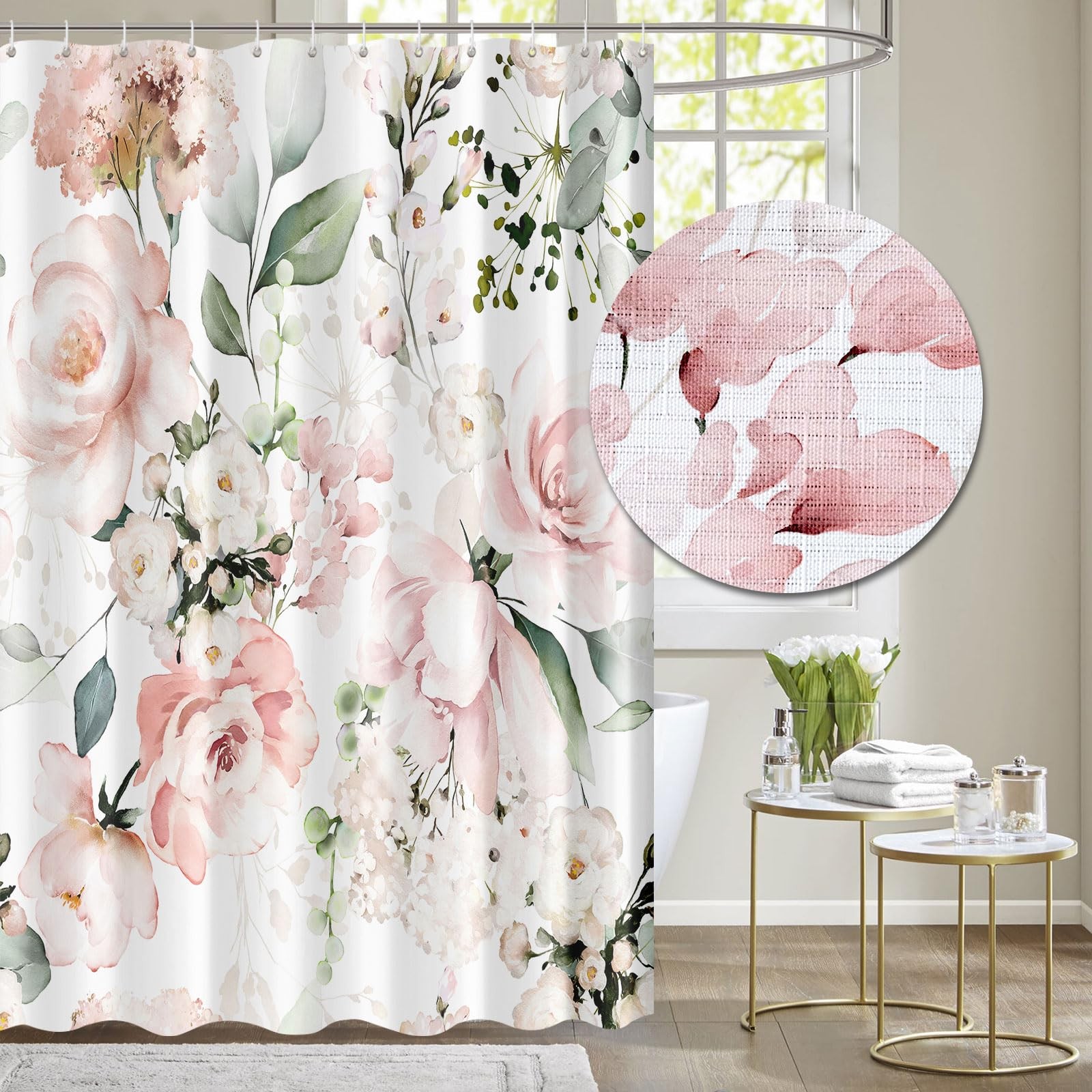 Custom Printed Bath Curtain — custom printed polyester bath curtain