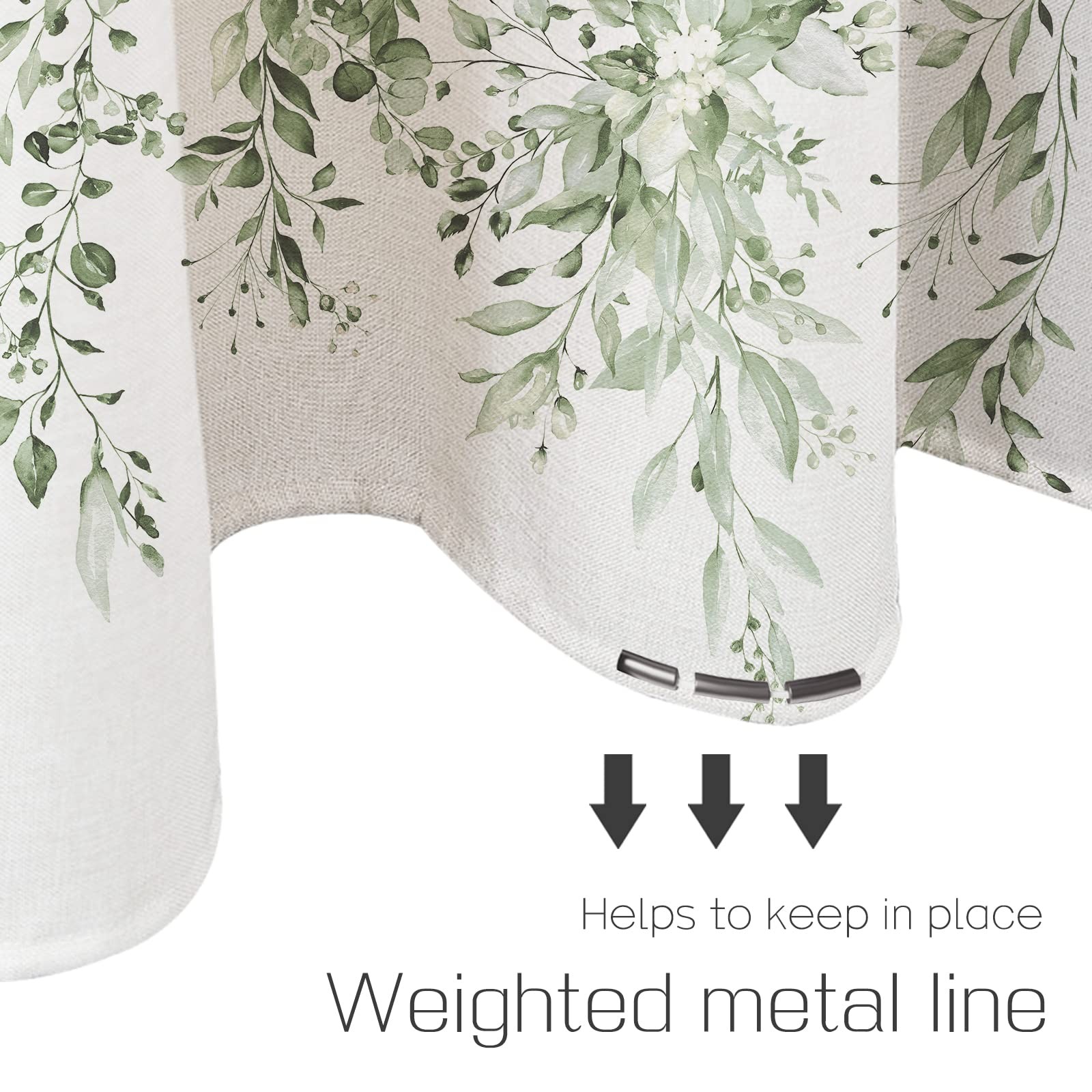 Custom Printed Bath Curtain — custom printed polyester bath curtain detail view
