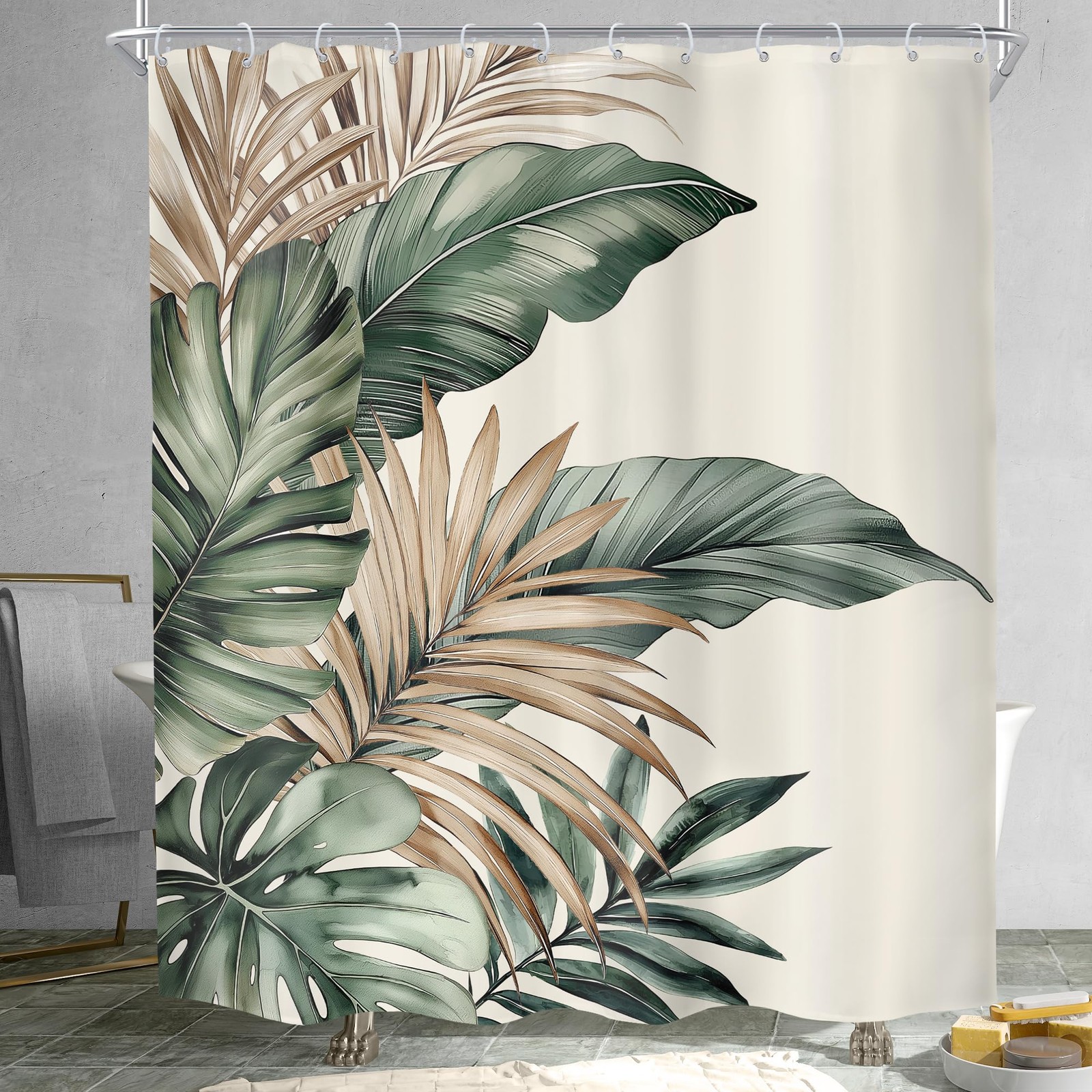 Custom Printed Bath Curtain — custom printed polyester bath curtain detail view