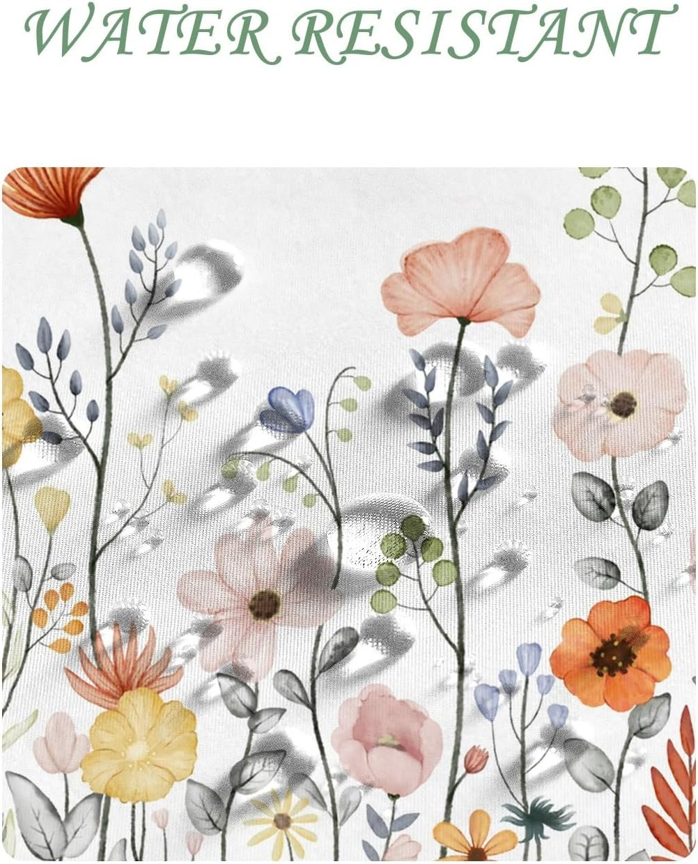 Custom Printed Bath Curtain — custom printed polyester bath curtain detail view