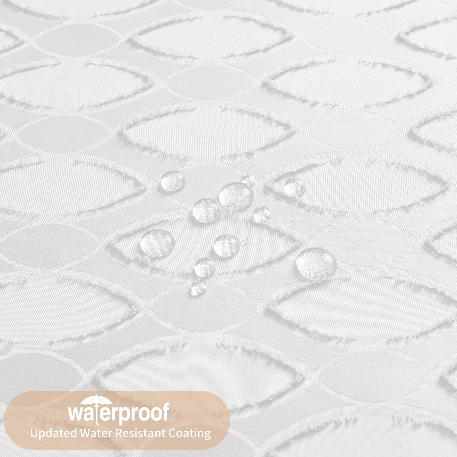 Custom Printed Bath Curtain — custom printed polyester bath curtain detail view