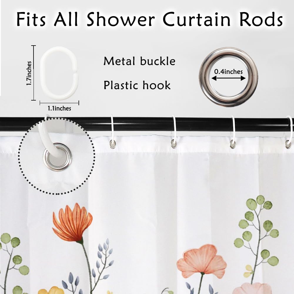 Custom Printed Bath Curtain — custom printed polyester bath curtain detail view
