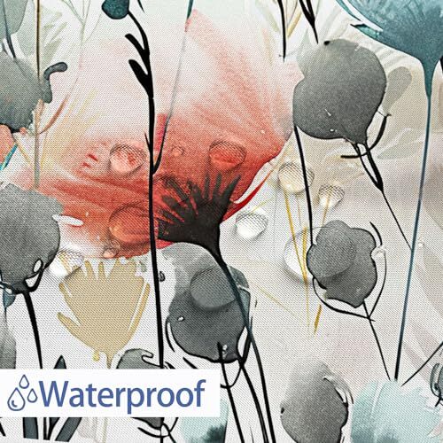 Custom Printed Bath Curtain — custom printed polyester bath curtain detail view