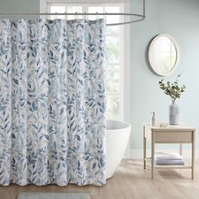 Madison Park Essentials Sofia Botanical Printed Shower Curtain — custom printed polyester bath curtain