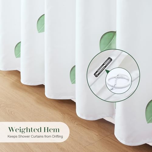 Custom Printed Bath Curtain — custom printed polyester bath curtain detail view