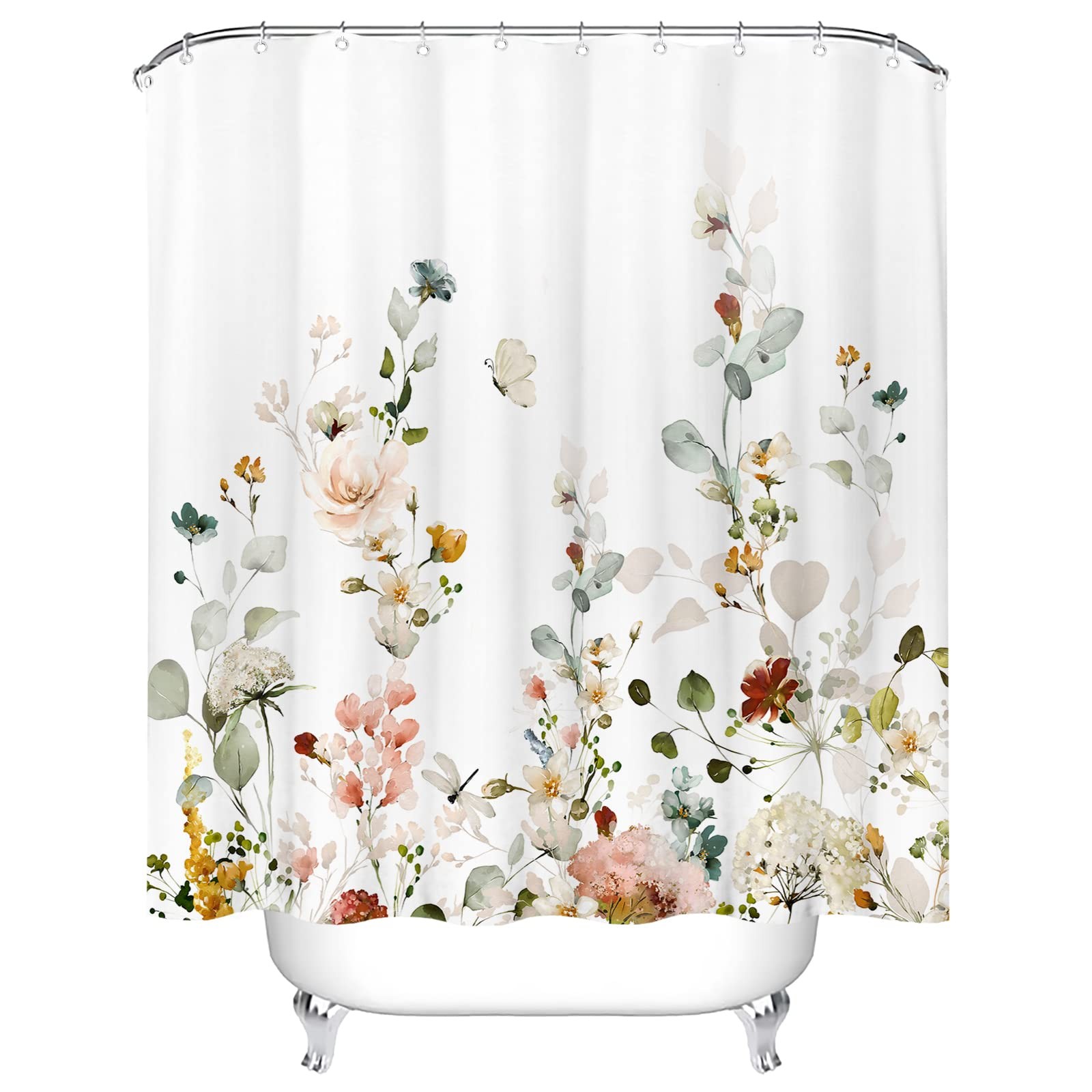 Custom Printed Bath Curtain — custom printed polyester bath curtain detail view