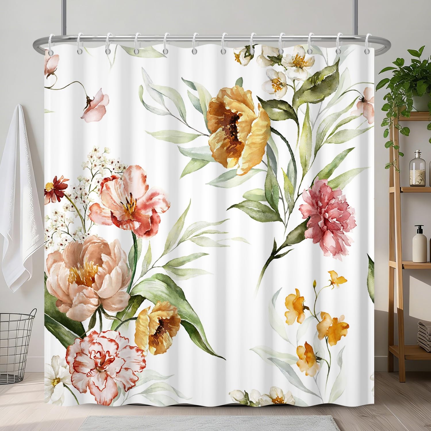 Custom Printed Bath Curtain — custom printed polyester bath curtain