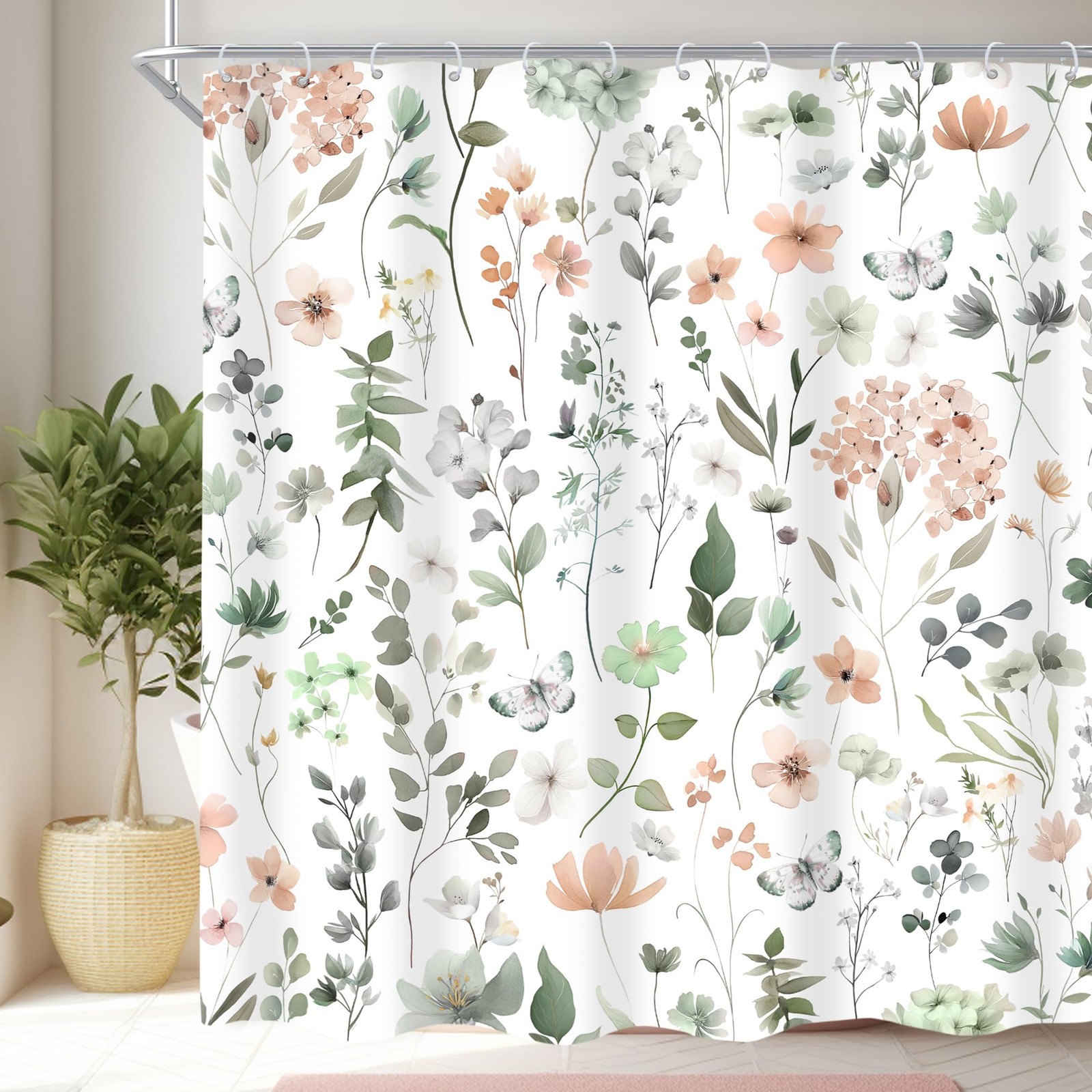 Custom Printed Bath Curtain — custom printed polyester bath curtain