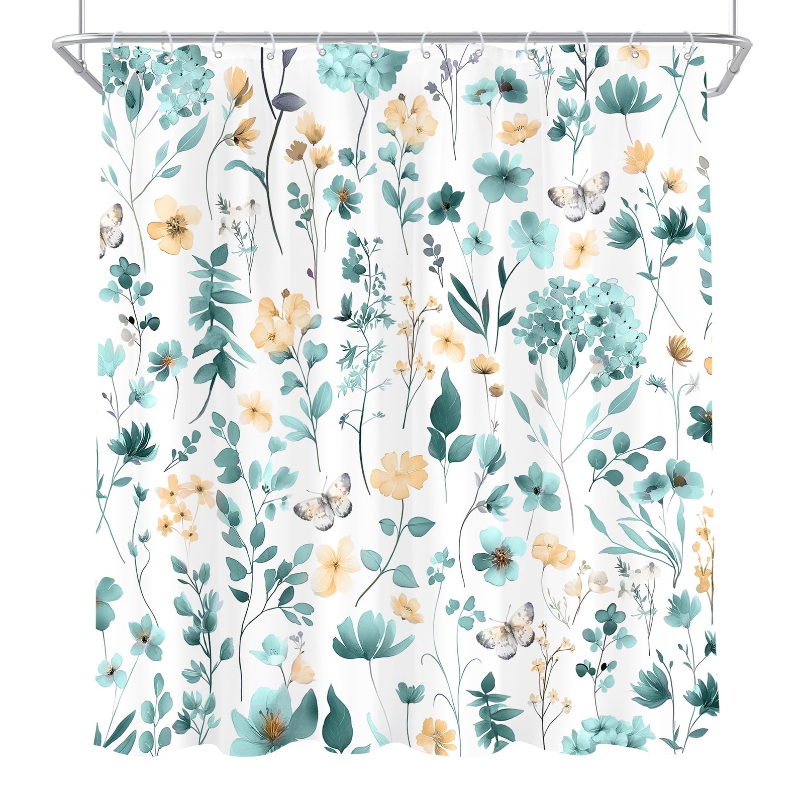 Custom Printed Bath Curtain — custom printed polyester bath curtain detail view
