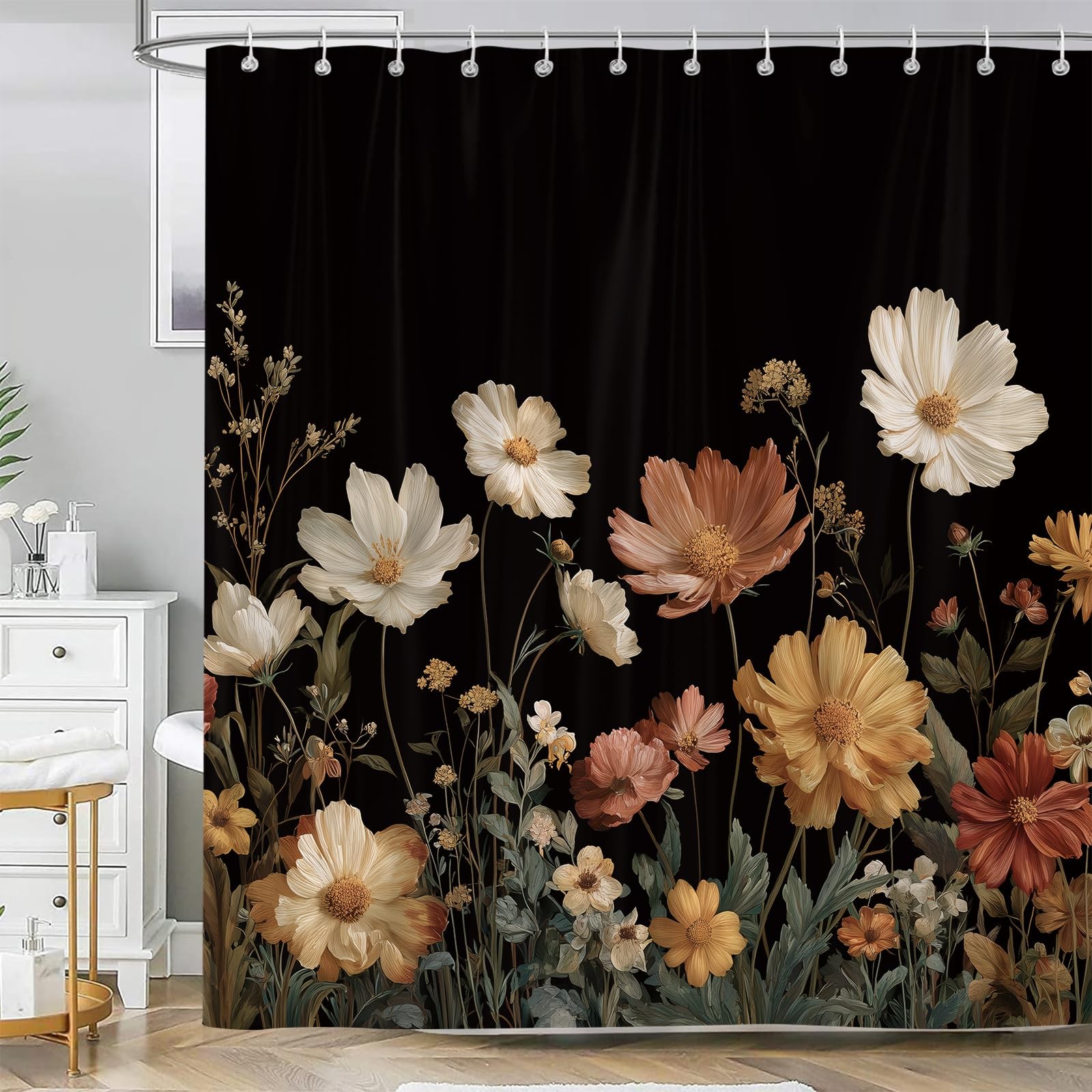 Custom Printed Bath Curtain — custom printed polyester bath curtain