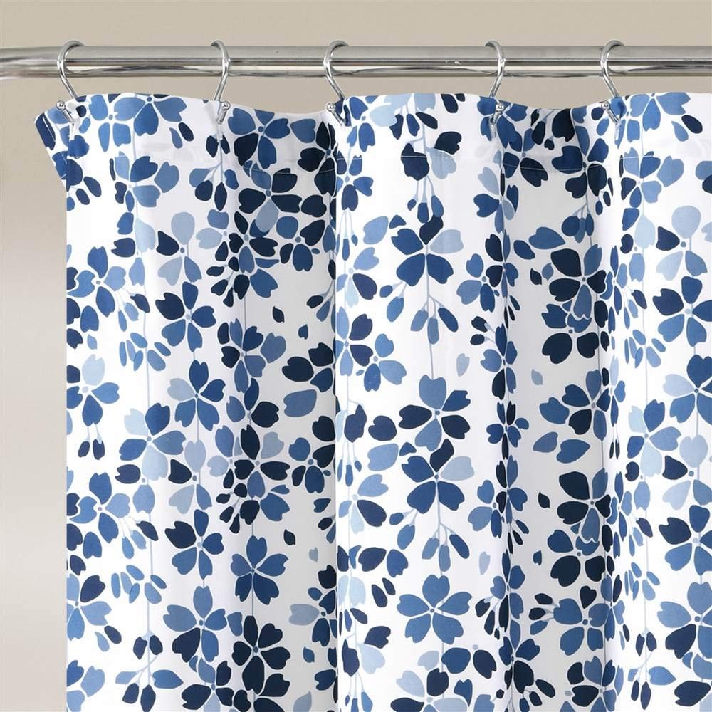 Custom Printed Bath Curtain — custom printed polyester bath curtain detail view