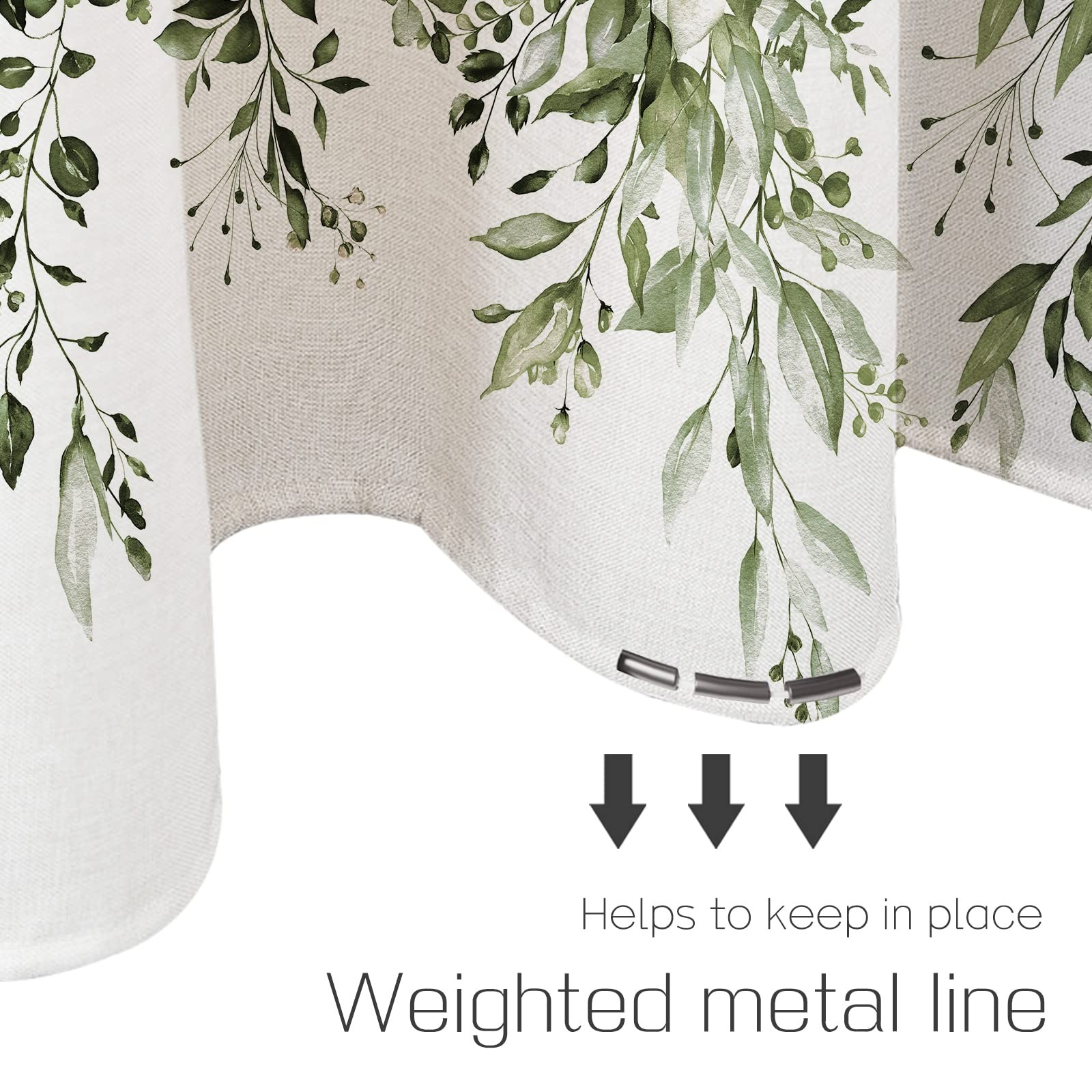 Custom Printed Bath Curtain — custom printed polyester bath curtain detail view