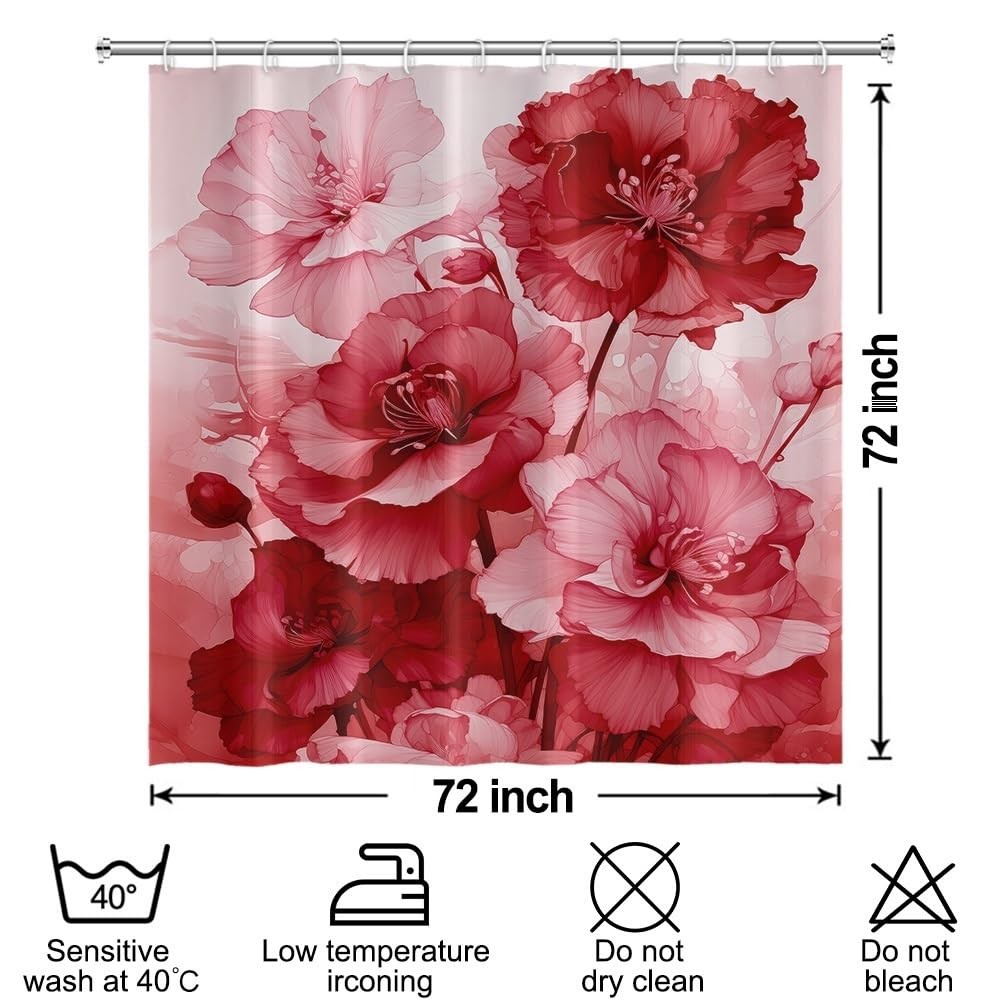 Custom Printed Bath Curtain — custom printed polyester bath curtain detail view