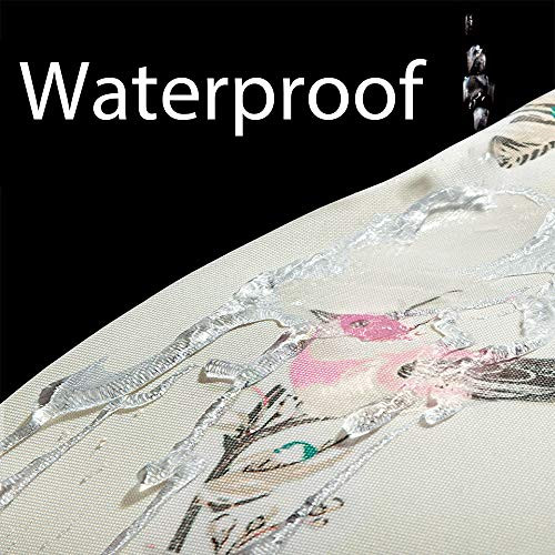 Custom Printed Bath Curtain — custom printed polyester bath curtain detail view