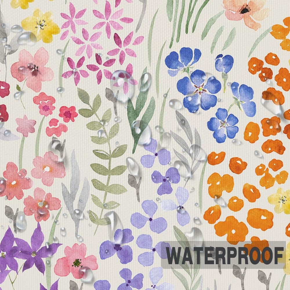 Custom Printed Bath Curtain — custom printed polyester bath curtain detail view