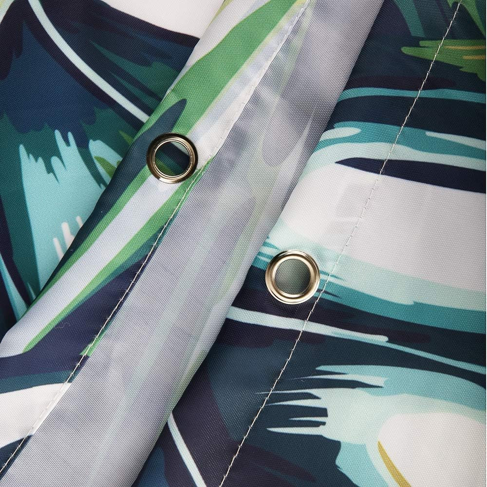 Custom Printed Bath Curtain — custom printed polyester bath curtain detail view