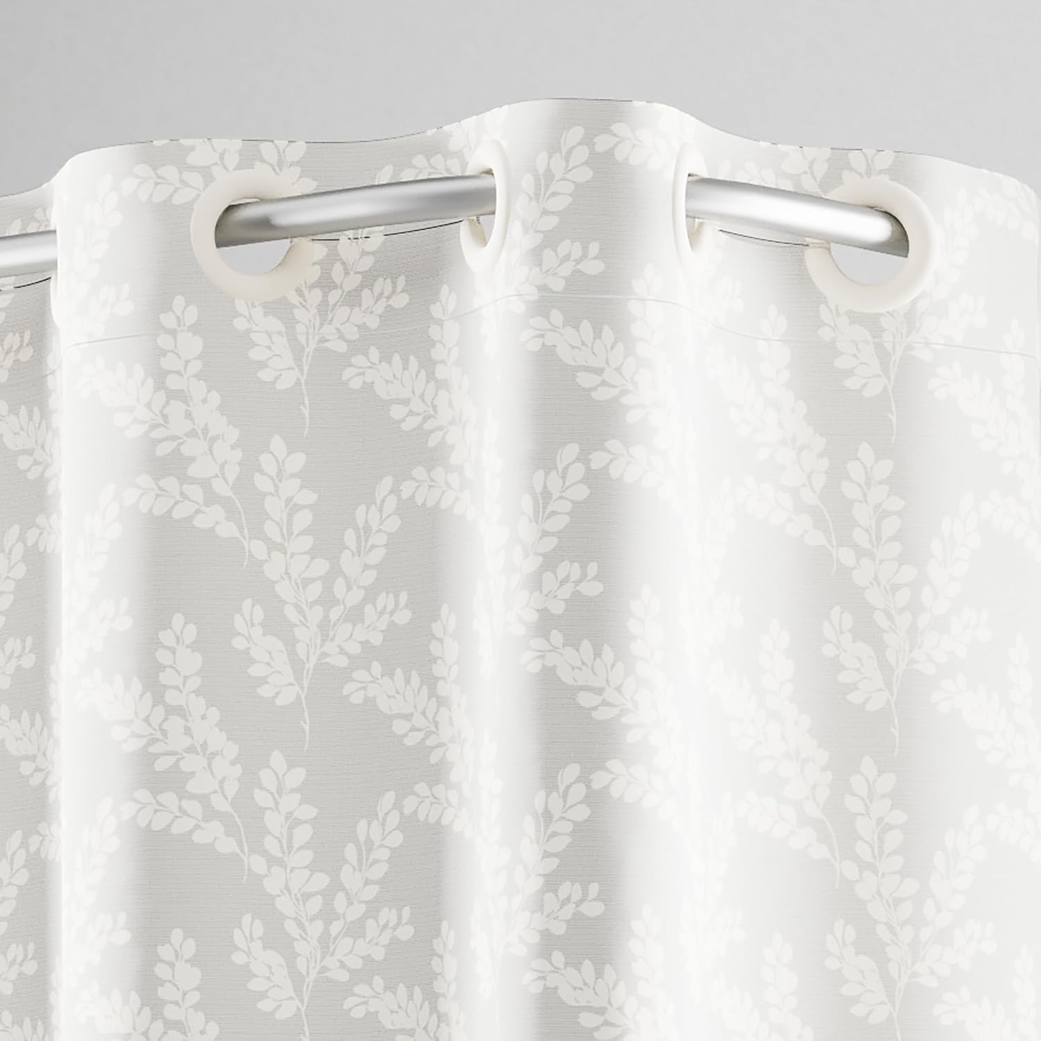 Custom Printed Bath Curtain — custom printed polyester bath curtain detail view