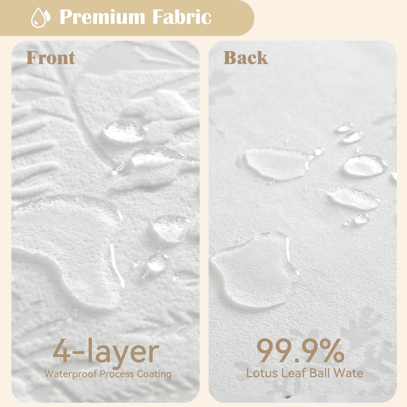 Custom Printed Bath Curtain — custom printed polyester bath curtain detail view