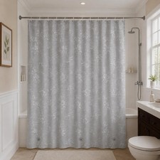 Shower Curtain Liner 72x72 4G PEVA Waterproof with Rust-Proof Grommet Holes — custom printed polyester bath curtain