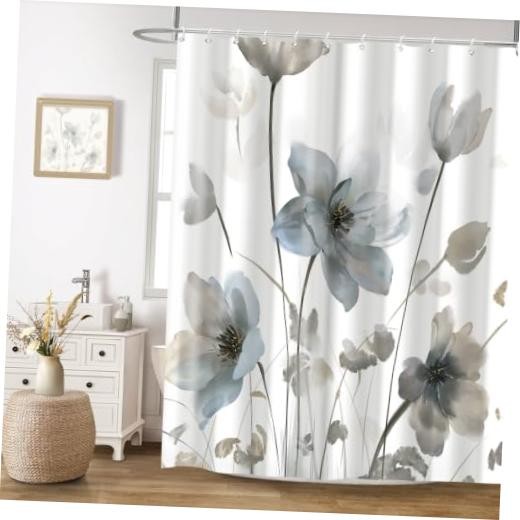 Custom Printed Bath Curtain — custom printed polyester bath curtain