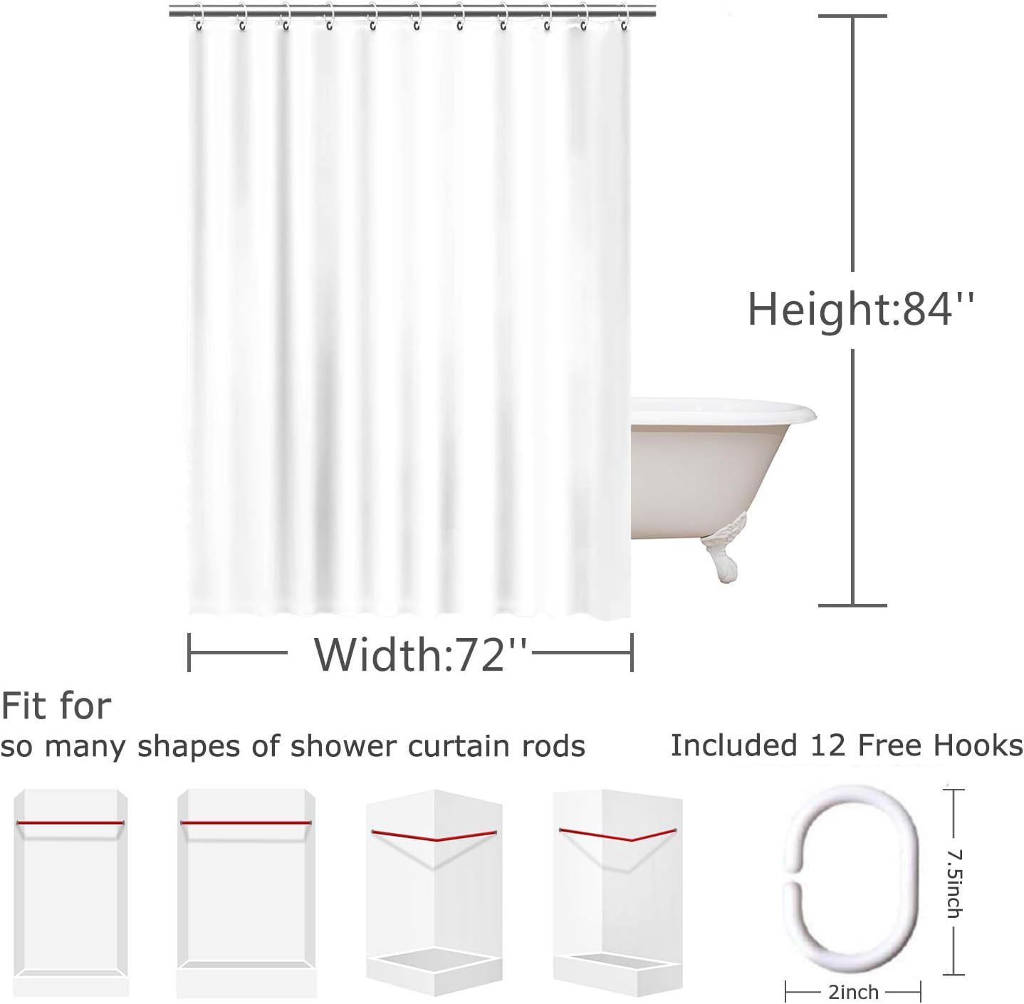 Custom Printed Bath Curtain — custom printed polyester bath curtain detail view