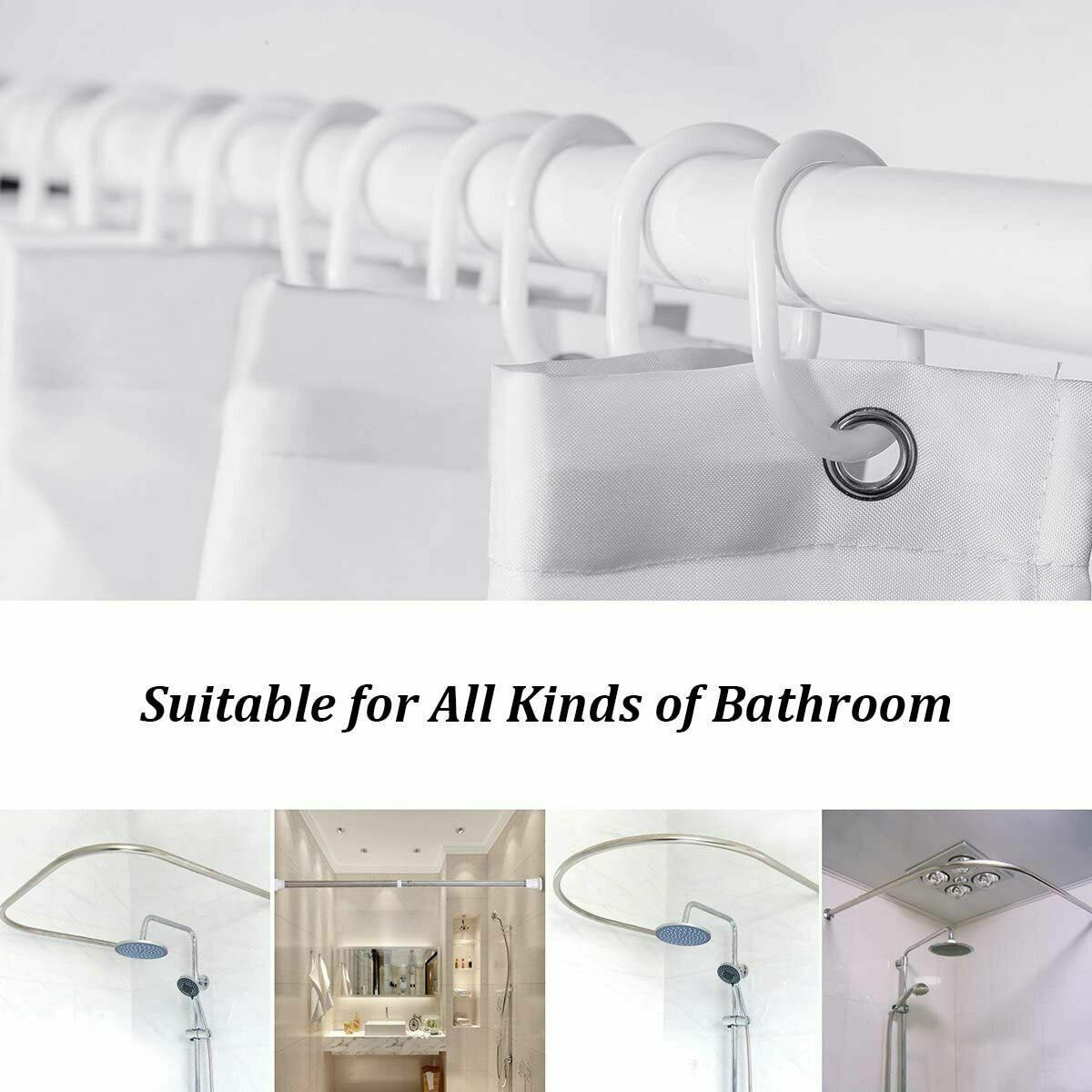 Custom Printed Bath Curtain — custom printed polyester bath curtain detail view
