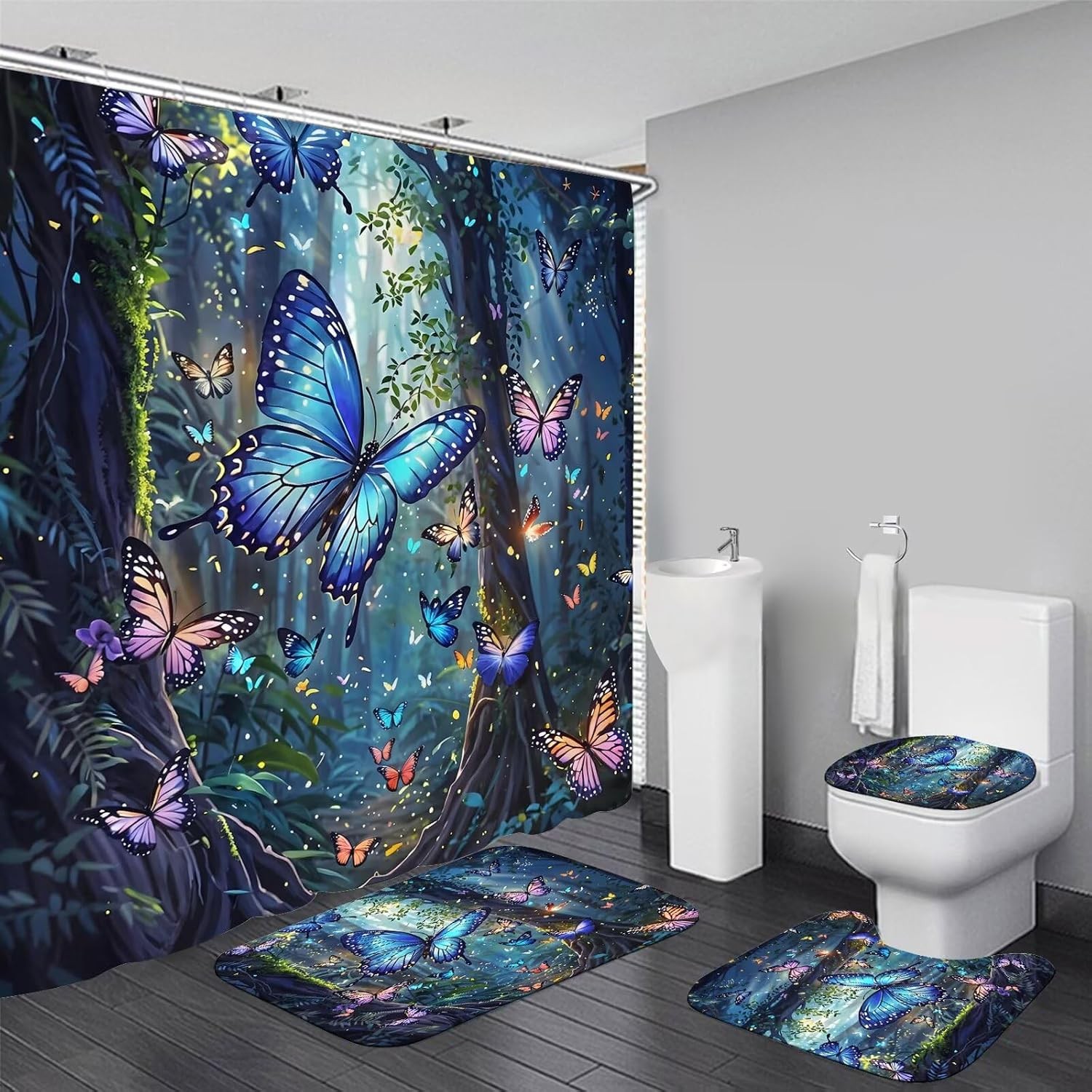 Custom Printed Bath Curtain — custom printed polyester bath curtain