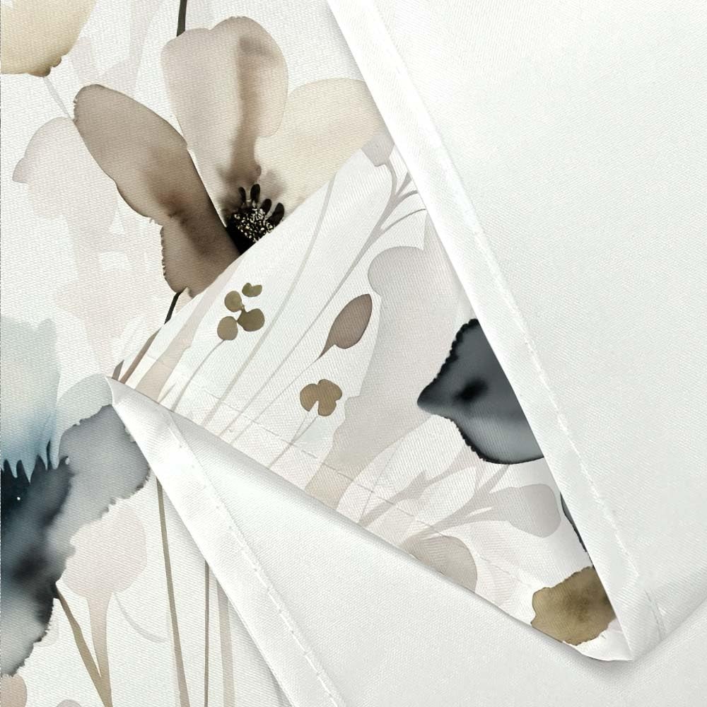 Custom Printed Bath Curtain — custom printed polyester bath curtain detail view