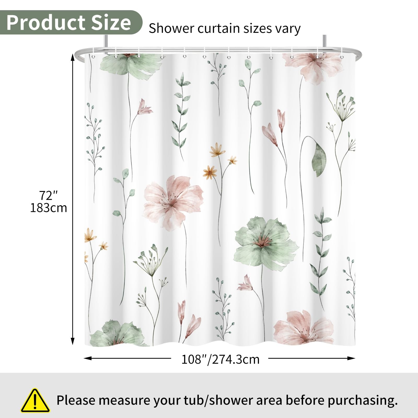 Custom Printed Bath Curtain — custom printed polyester bath curtain detail view
