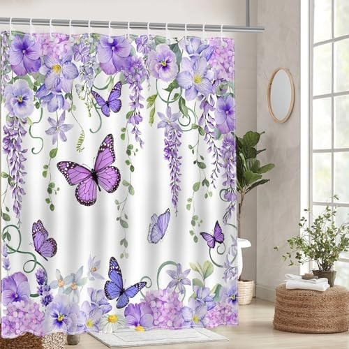 Custom Printed Bath Curtain — custom printed polyester bath curtain detail view