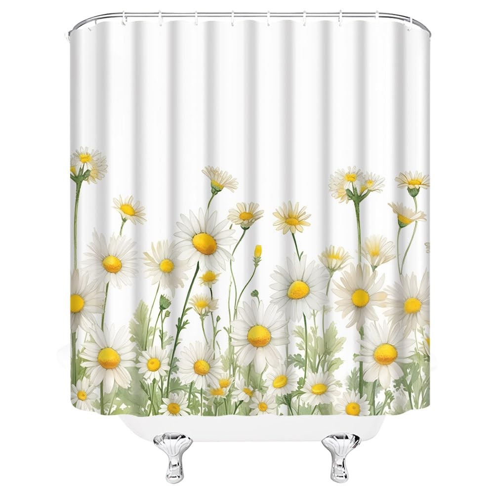 Custom Printed Bath Curtain — custom printed polyester bath curtain detail view