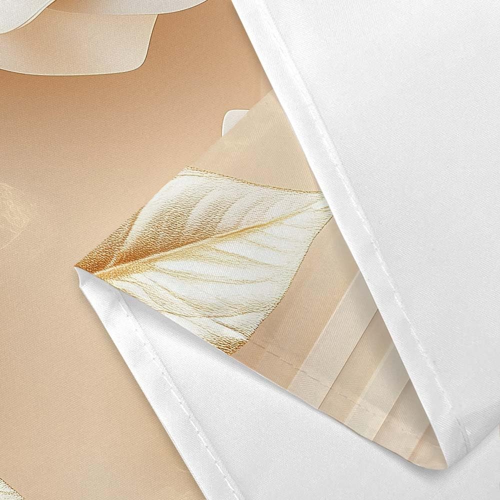 Custom Printed Bath Curtain — custom printed polyester bath curtain detail view