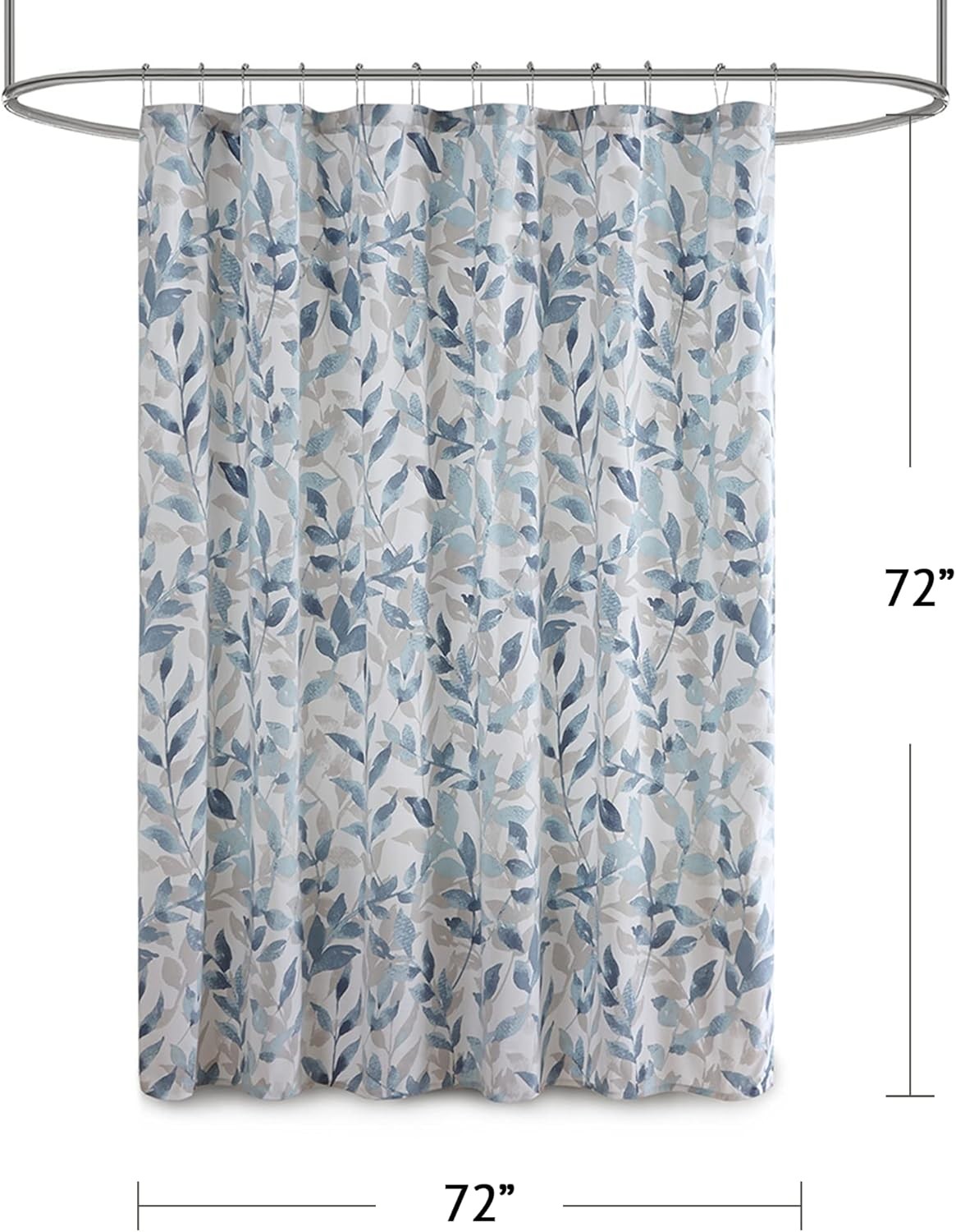 Custom Printed Bath Curtain — custom printed polyester bath curtain detail view