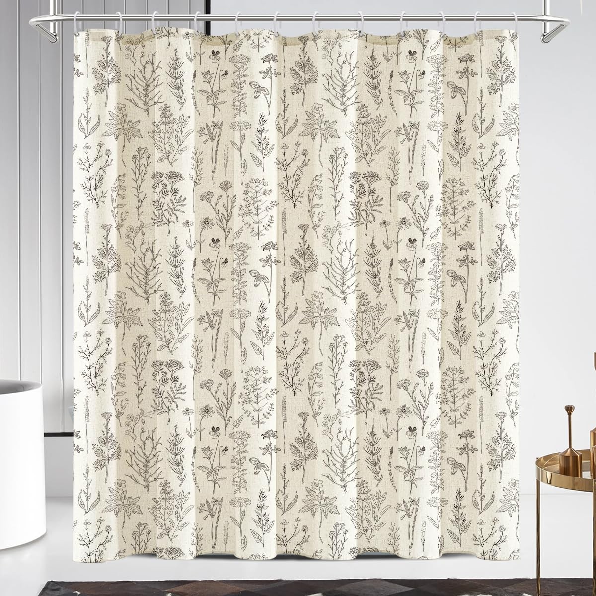 Custom Printed Bath Curtain — custom printed polyester bath curtain