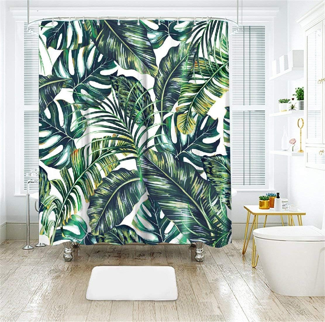 Custom Printed Bath Curtain — custom printed polyester bath curtain detail view