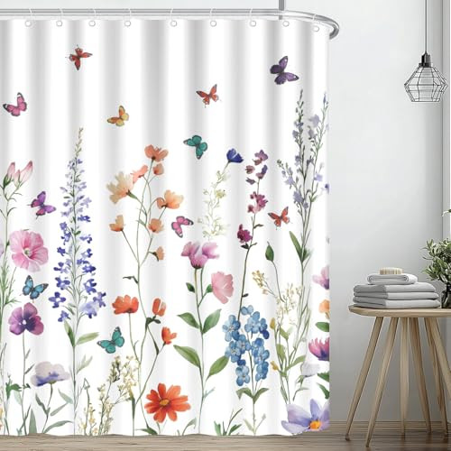 Custom Printed Bath Curtain — custom printed polyester bath curtain detail view