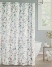 Martha Stewart Ginny Floral 100% Cotton Fabric Shower Curtain 72" x 72" NIP — custom printed polyester bath curtain