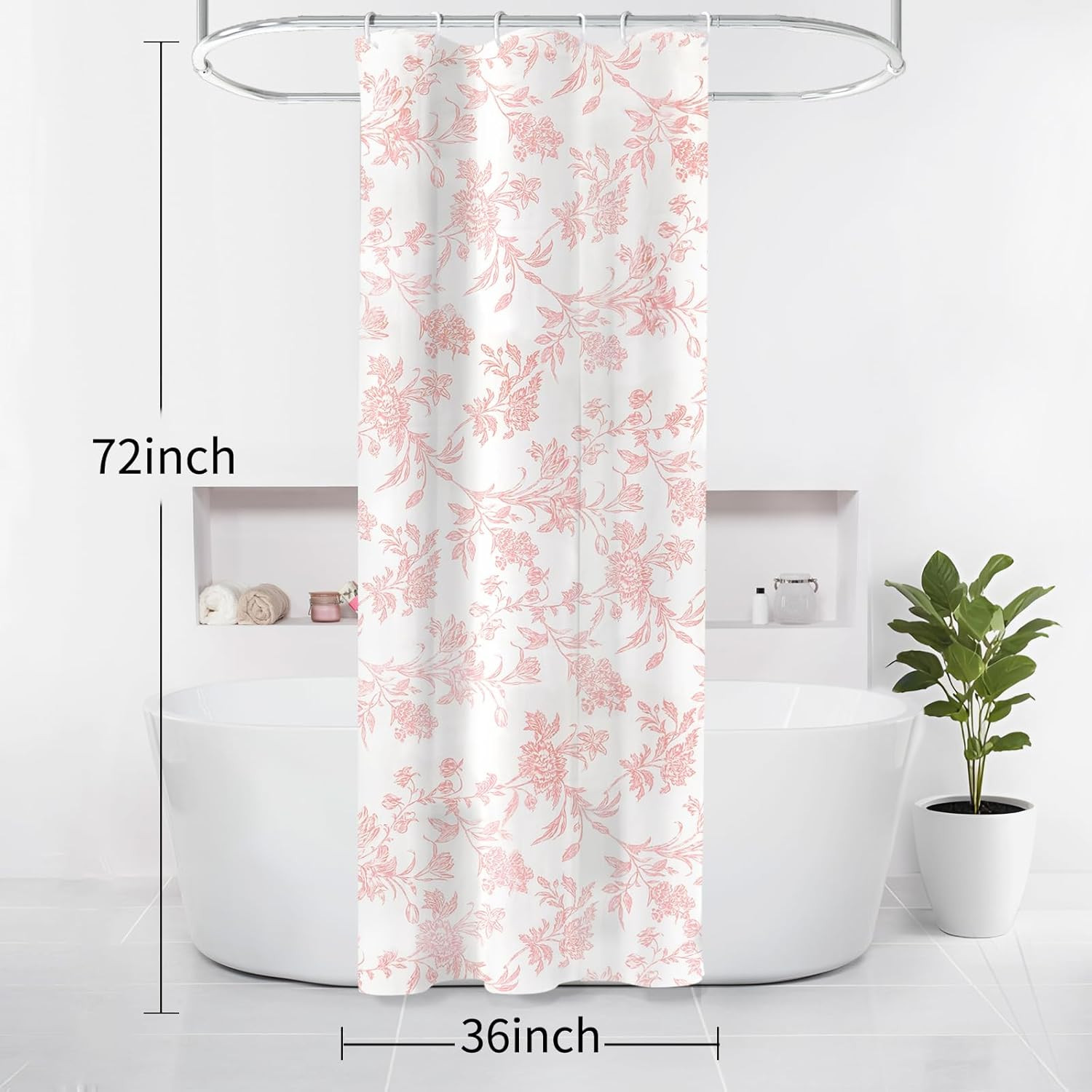 Custom Printed Bath Curtain — custom printed polyester bath curtain detail view