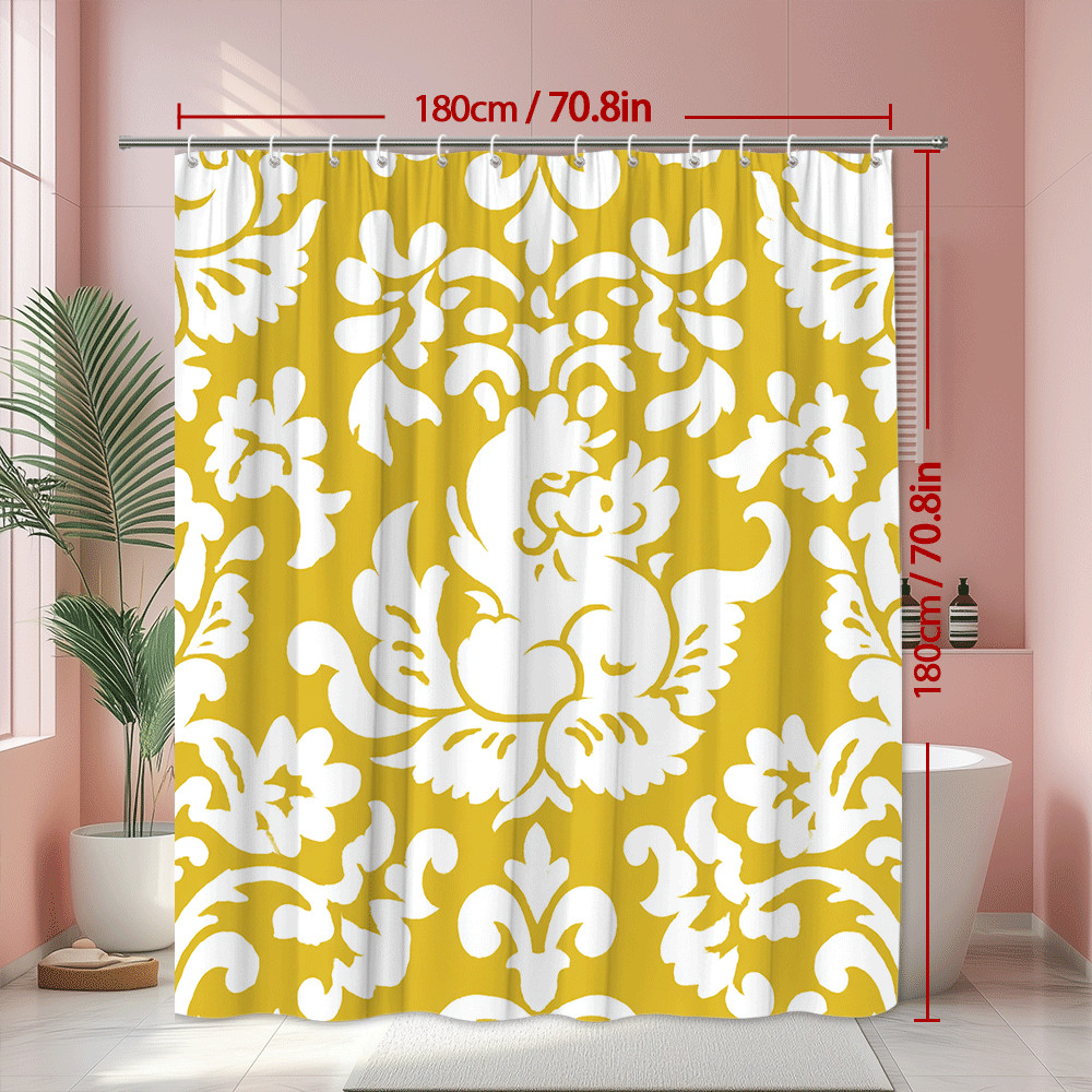 Custom Printed Bath Curtain — custom printed polyester bath curtain detail view