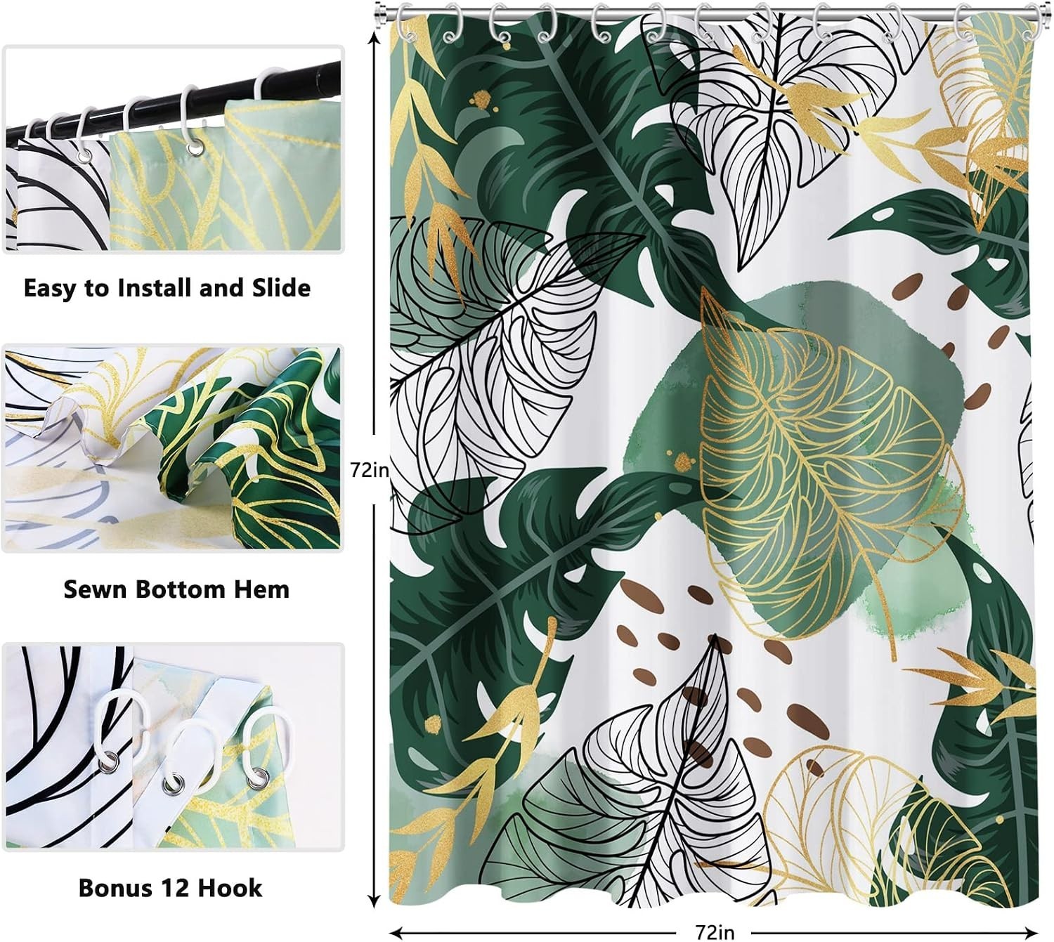 Custom Printed Bath Curtain — custom printed polyester bath curtain detail view