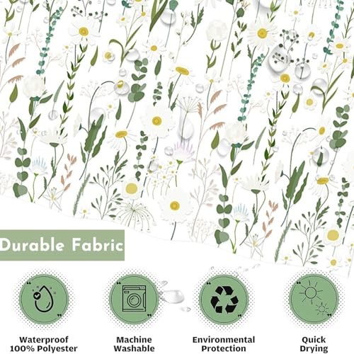 Custom Printed Bath Curtain — custom printed polyester bath curtain detail view