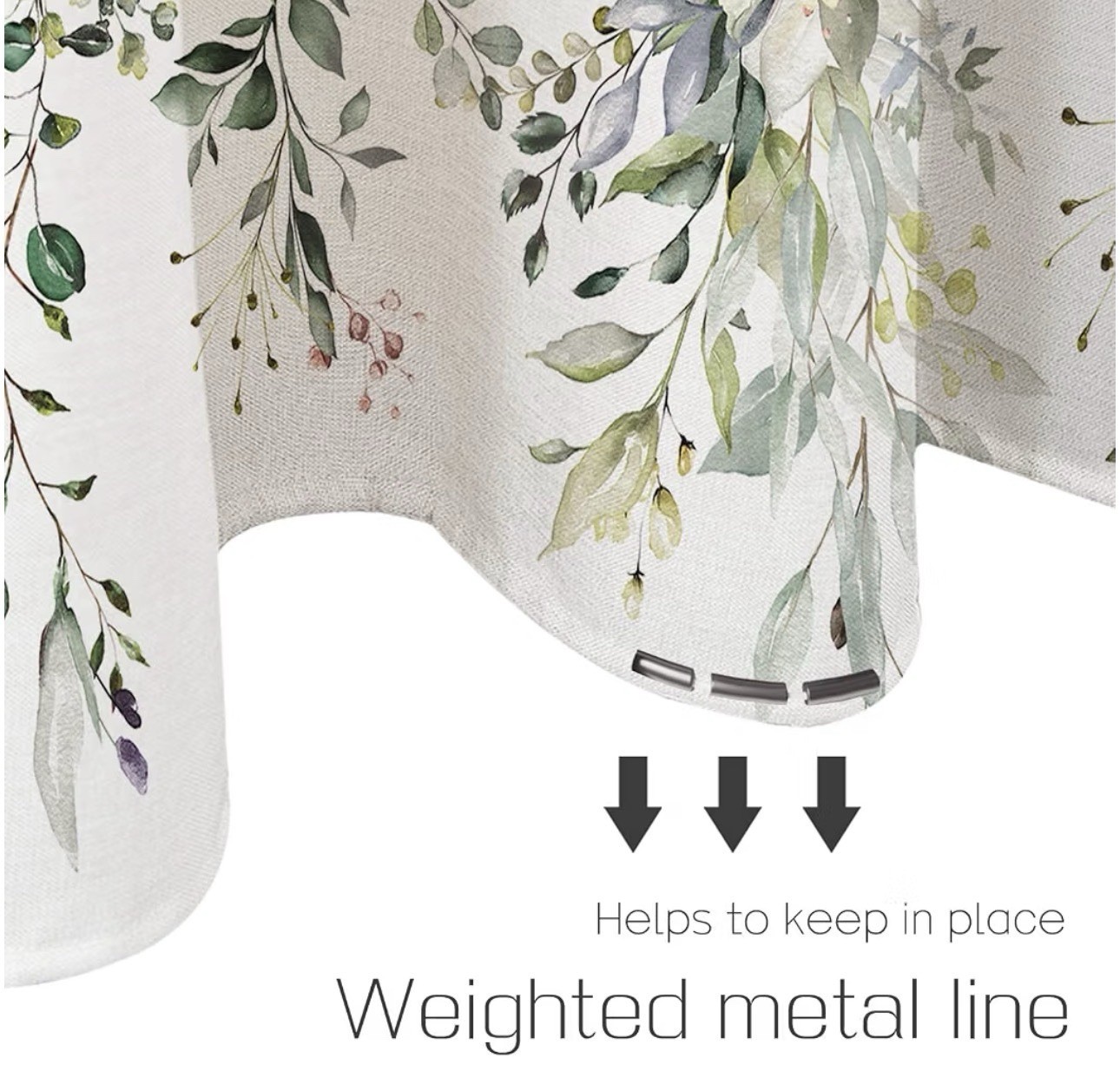Custom Printed Bath Curtain — custom printed polyester bath curtain detail view