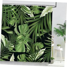 Tropical Leaves Shower Curtain for 72"W x 72"L (Pack of 1) Tropical Leaves-1 — custom printed polyester bath curtain