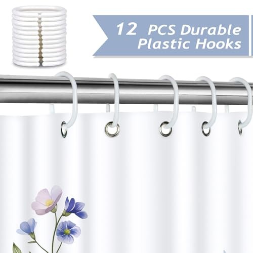 Custom Printed Bath Curtain — custom printed polyester bath curtain detail view