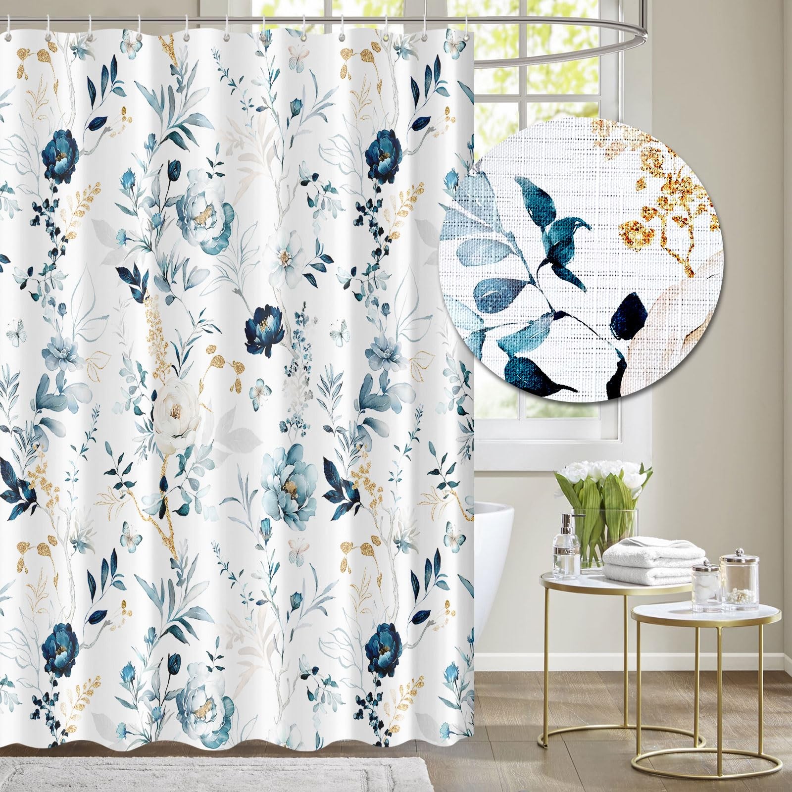 Custom Printed Bath Curtain — custom printed polyester bath curtain