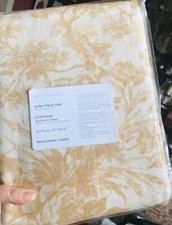 Pottery Barn Sorrel Toile Drapes Set 2 Yellow Gold 50x 84 Floral Blackout — custom printed polyester bath curtain