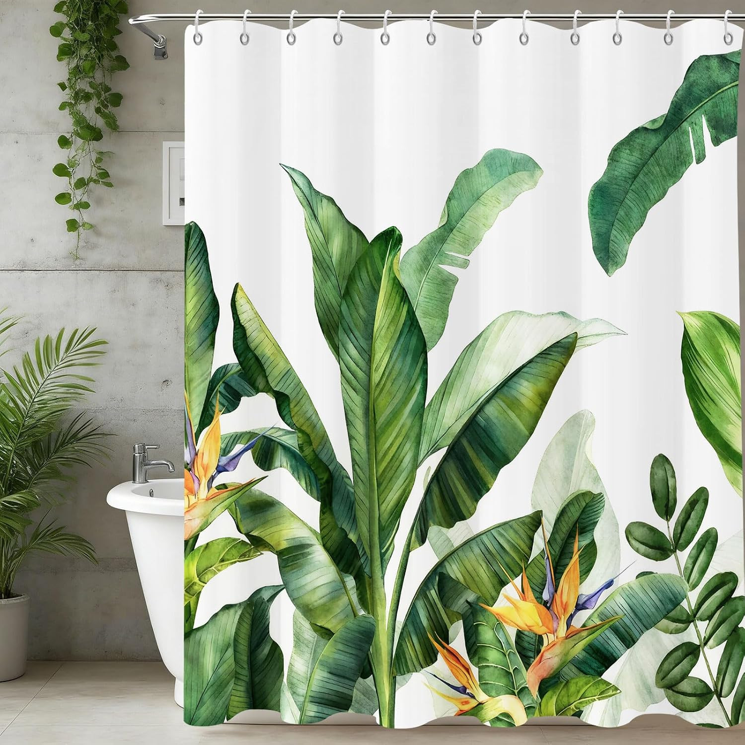 Custom Printed Bath Curtain — custom printed polyester bath curtain detail view