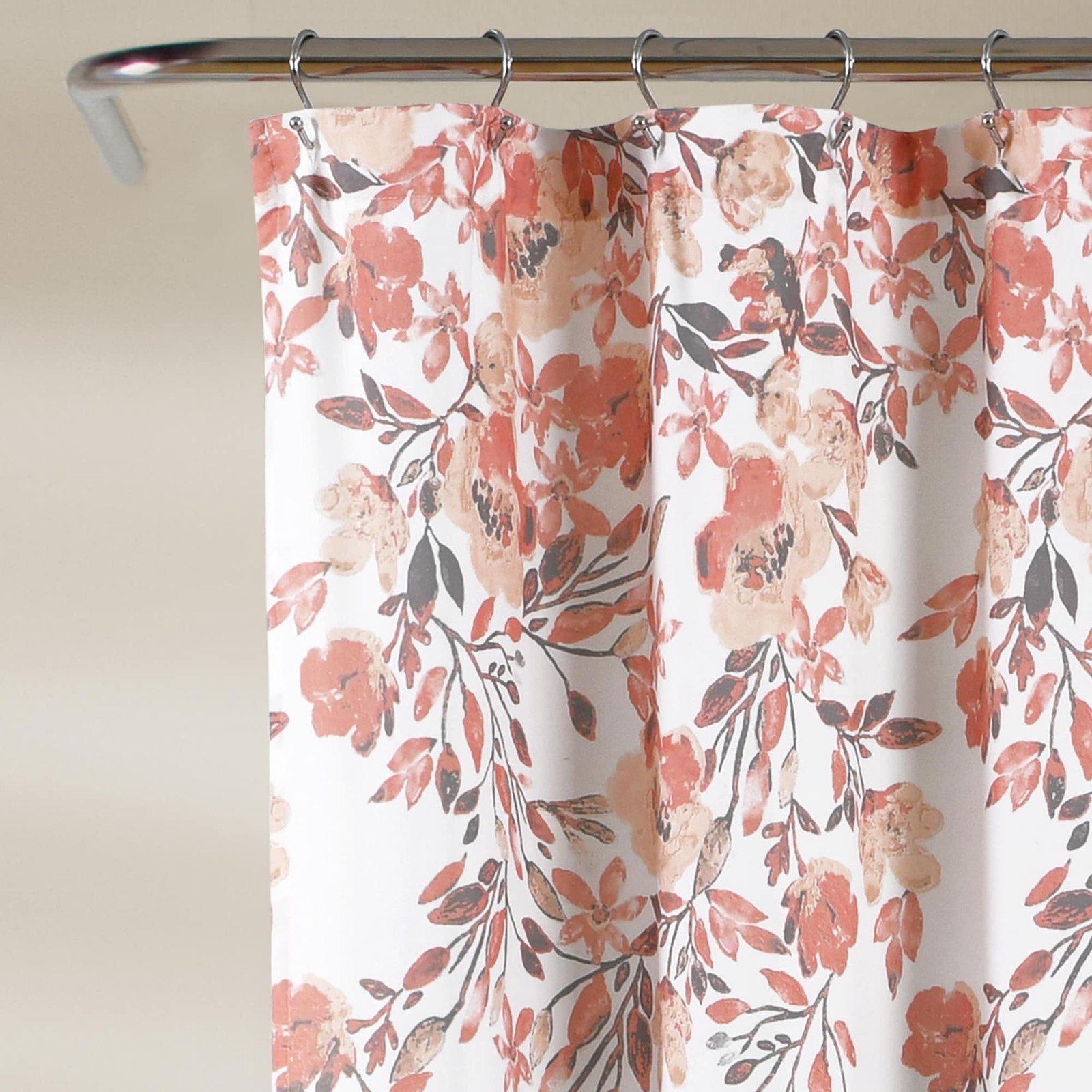 Custom Printed Bath Curtain — custom printed polyester bath curtain detail view